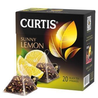 Tea Curtis black Sunny Lemon, contents: 20 pyramids of 1.7g each. (Basic price €7,618/100g)